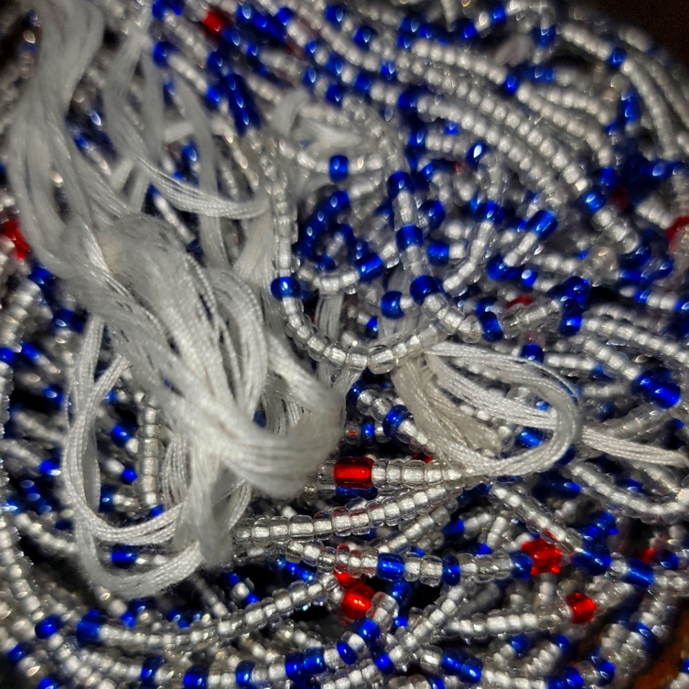 True Blue Belly Chain Waistbeads Jewelry Hand-Made View 5